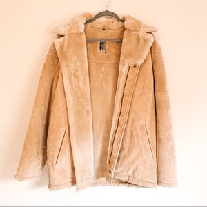 NWOT Robert Comstock expedition suede fur coat